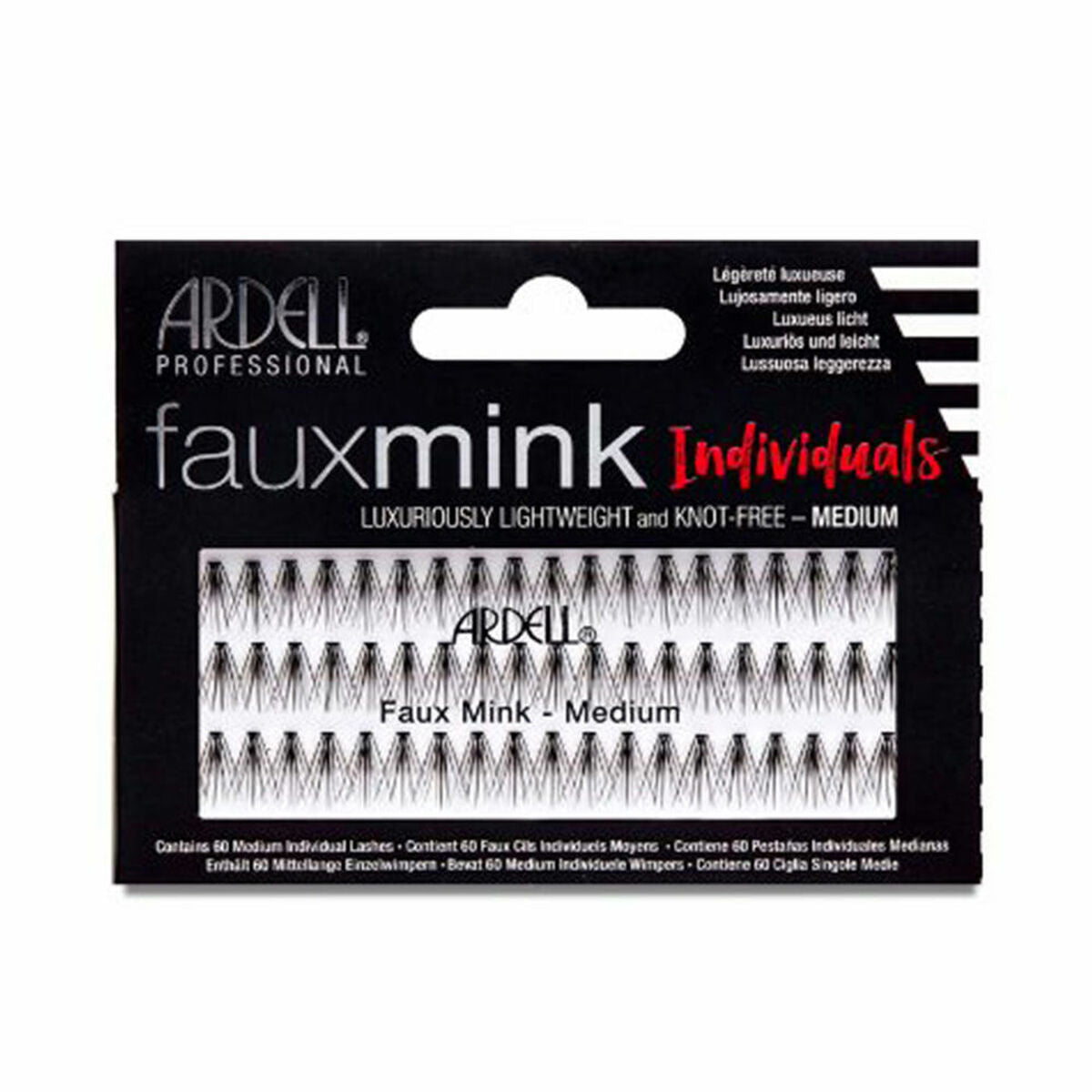 Set of fake eyelashes Ardell Medium individual black 60 pieces