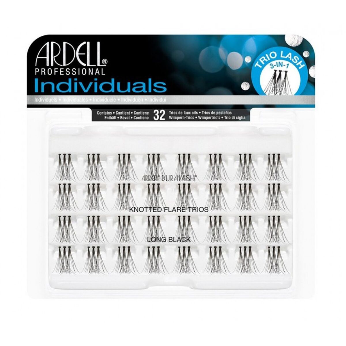 Set of fake eyelashes Ardell Duralash Long Black Individual Cards 32 Units