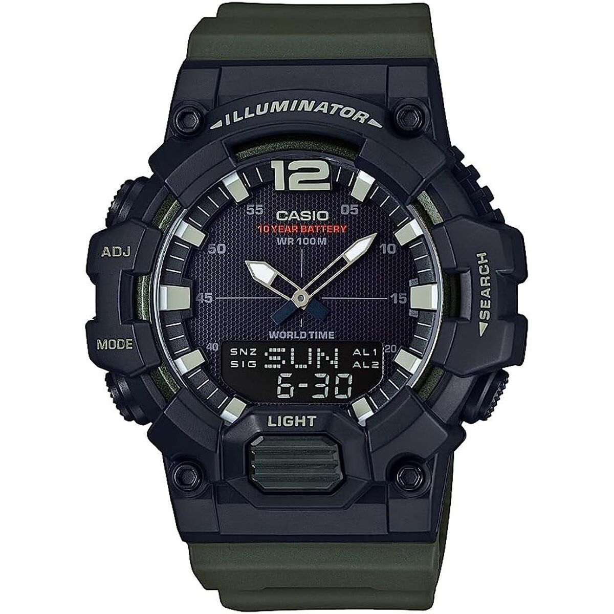 Casio Illuminator Black men's watch - Army Green (48 mm)