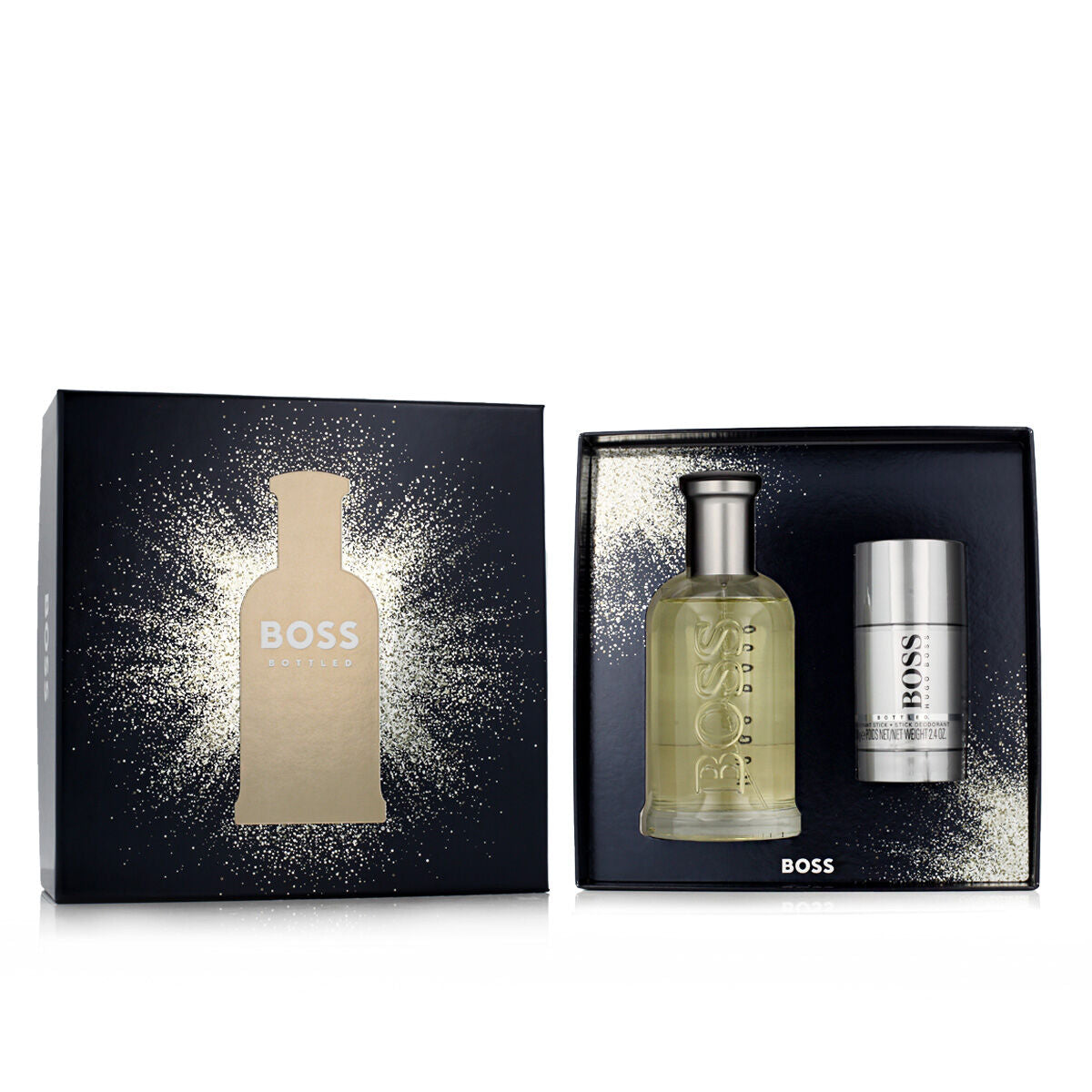 Men's perfume box hugo boss boss botled edt 2 pieces