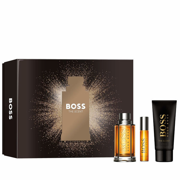 Men's perfume box hugo boss edt boss the scent 3 pieces