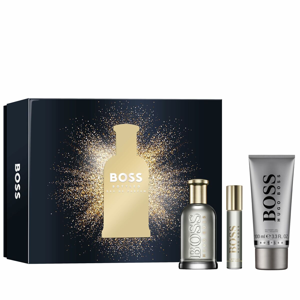 Men's perfume box hugo boss edp boss botled 3 pieces