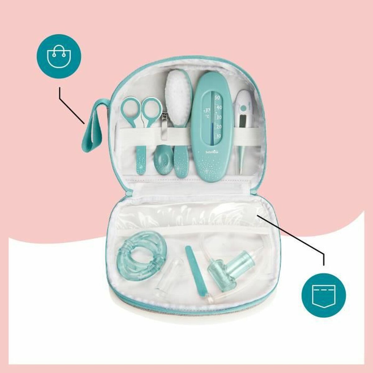 Gray BabyMoov Hygiene Set