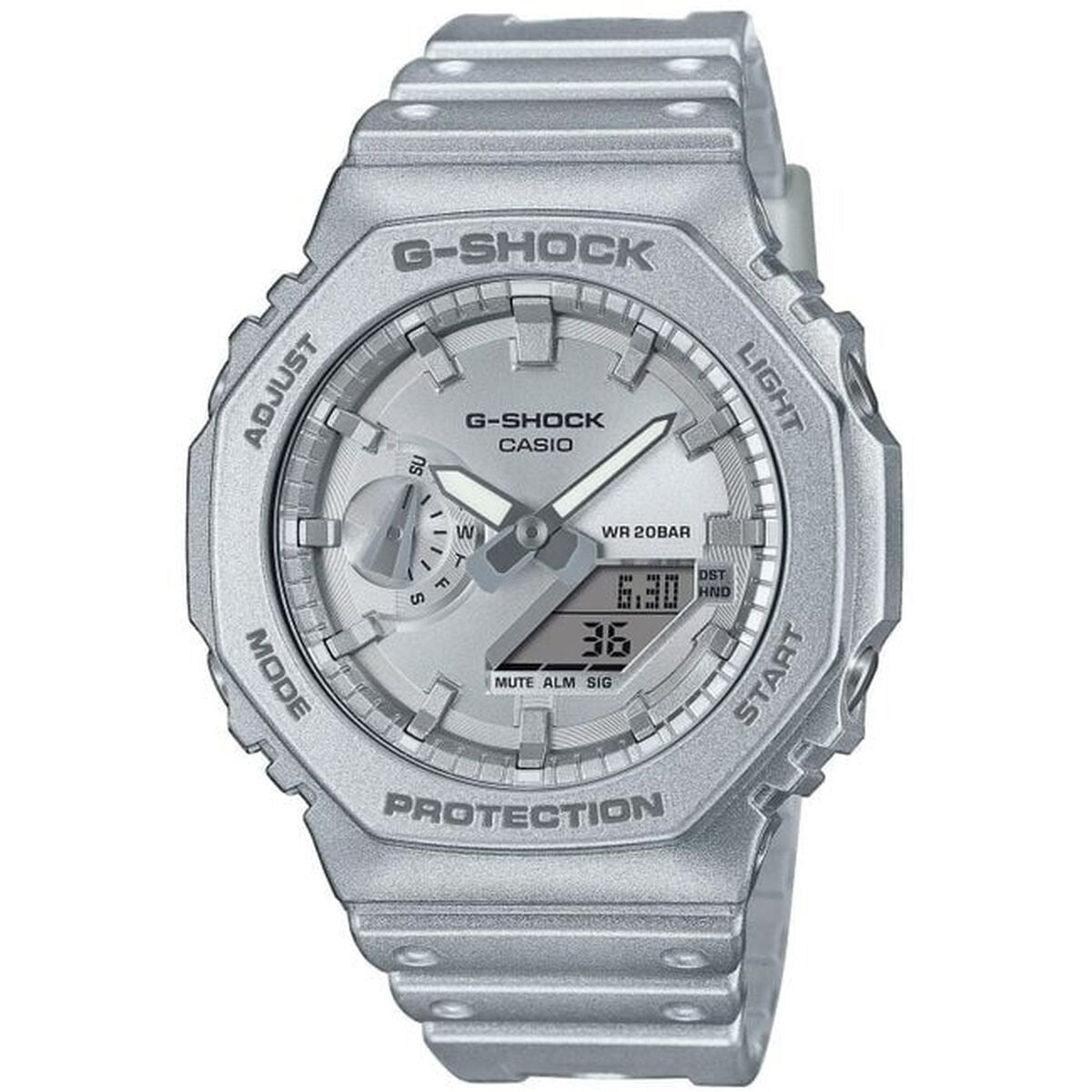 Casio Ga-2100ff-8aer silver men's watch