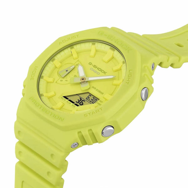 Orologio Unisex Casio G-Shock GA-2100-9A9ER Giallo ( 44,5 mm)