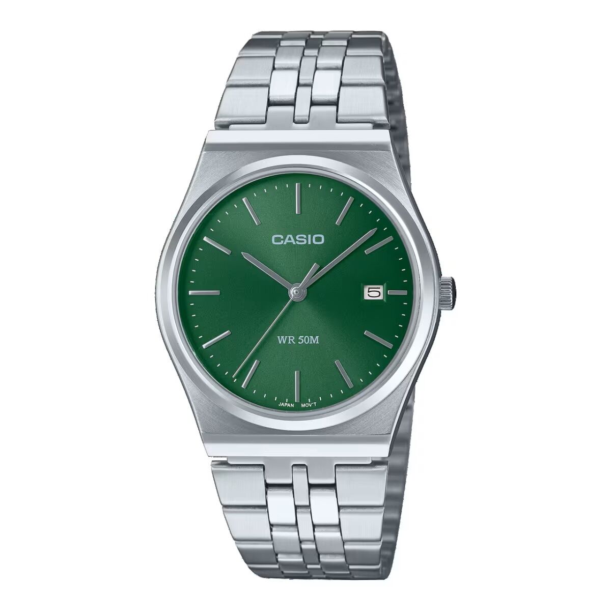 Casio Men watch MTP-B145D-3Avef silver green (35 mm)