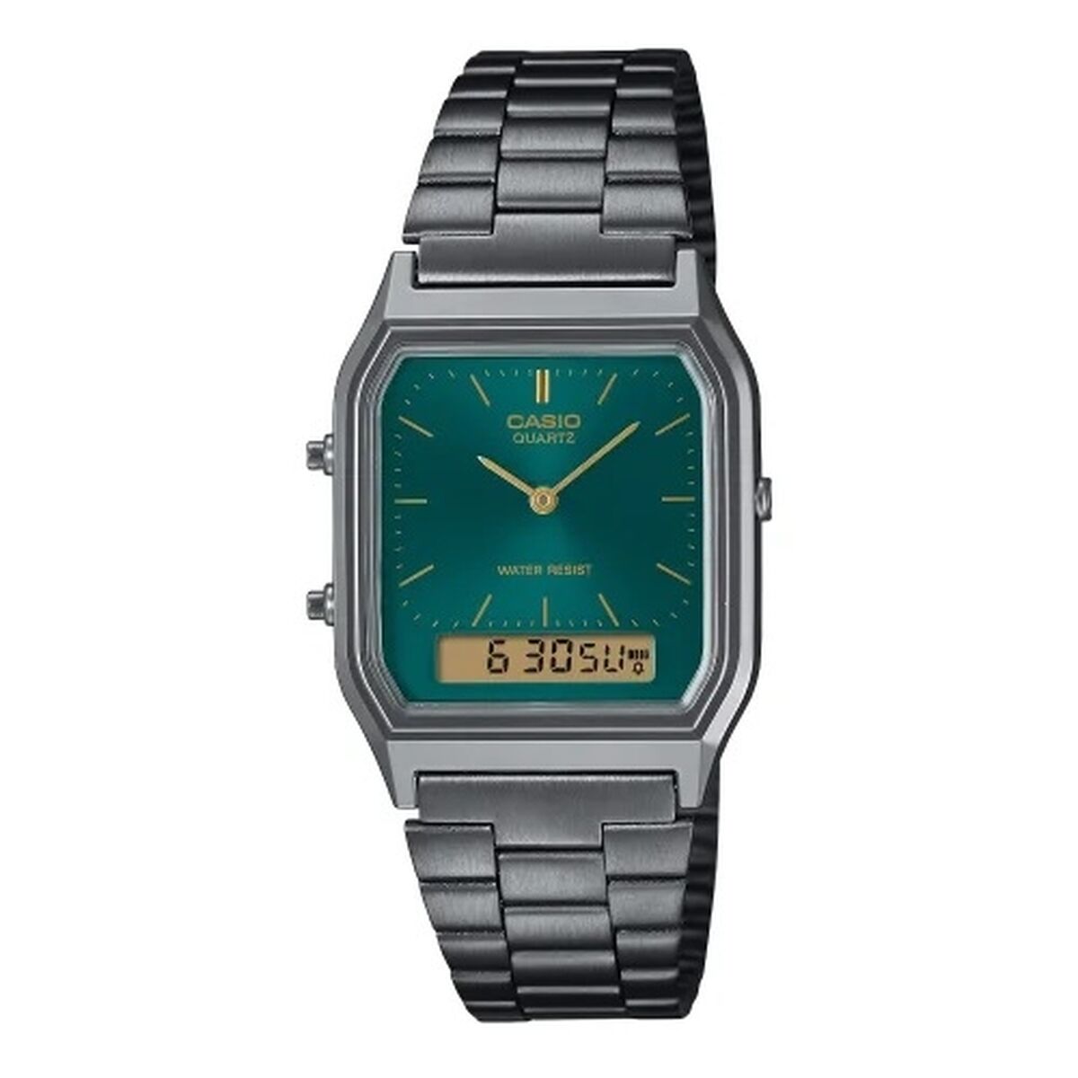 Orologio Uomo Casio AQ-230EGG-3AEF Verde Argentato