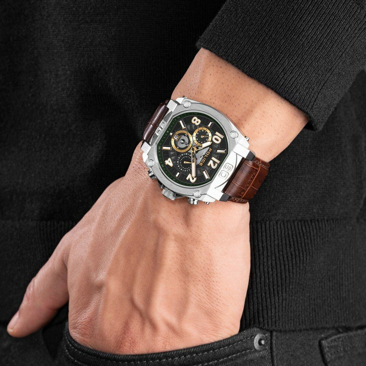 Orologio Uomo Police PEWJF0021902 Nero