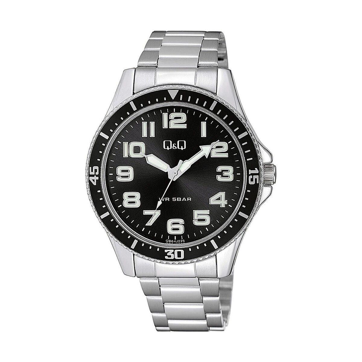 Men's clock to Q&K Qb64J225Y Black (45 mm)