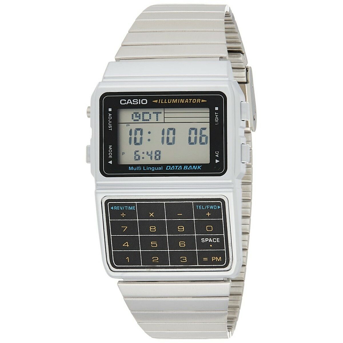 Orologi da Polso Orologio Unisex Casio DATABANK CALCULATOR STEEL - MATT CASE Grigio Casio  Beauty Revive