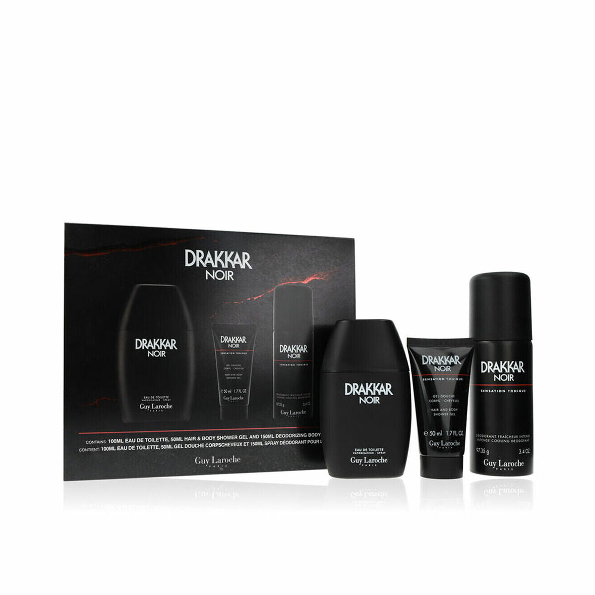 Men's perfume box Guy Laroche Drakkar Noir Edt 3 pieces