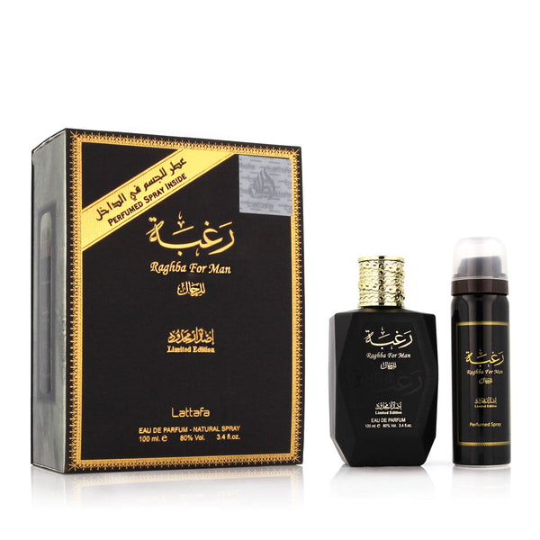 Profumeria Cofanetto Profumo Uomo Lattafa EDP Raghba 2 Pezzi Lattafa  Beauty Revive