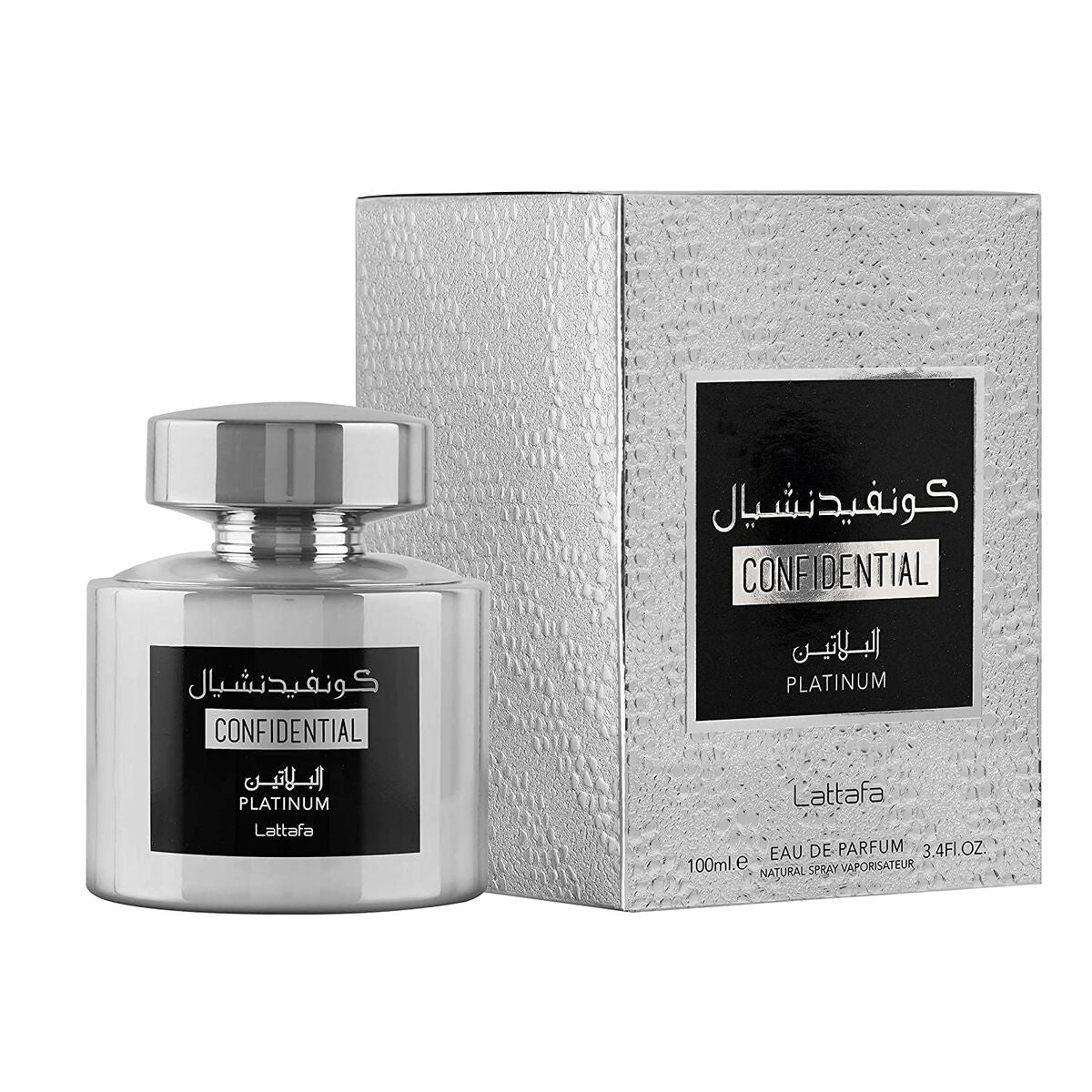 Edp Lattafa man perfume Confidential Platinum 100 ml