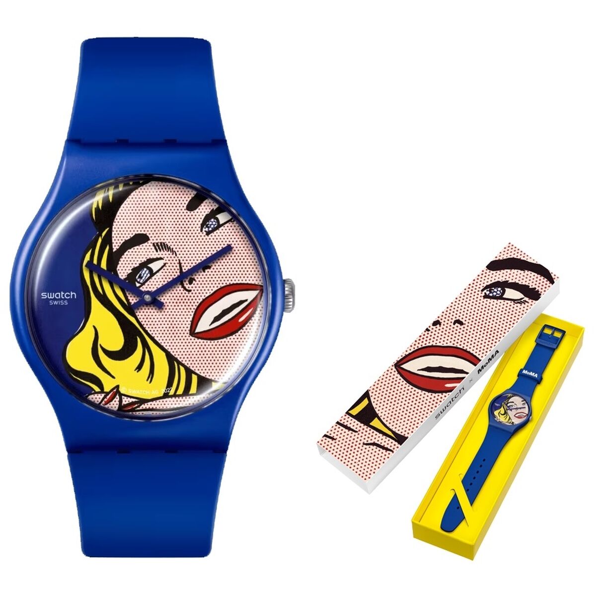 Women's Swatch Girl's Watch by Roy Lichtenstein, The Watch - Art Journey 2023 Edition