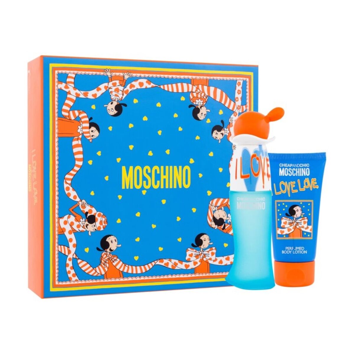 Women's perfume box Moschino Edt I love love 2 pieces