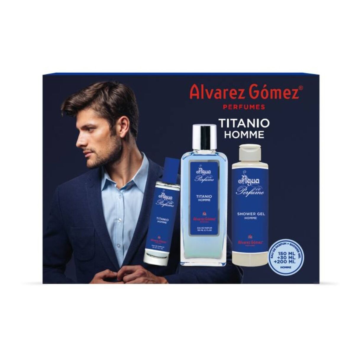 Men's perfume box Alvarez Gomez Titanio Homme 3 pieces