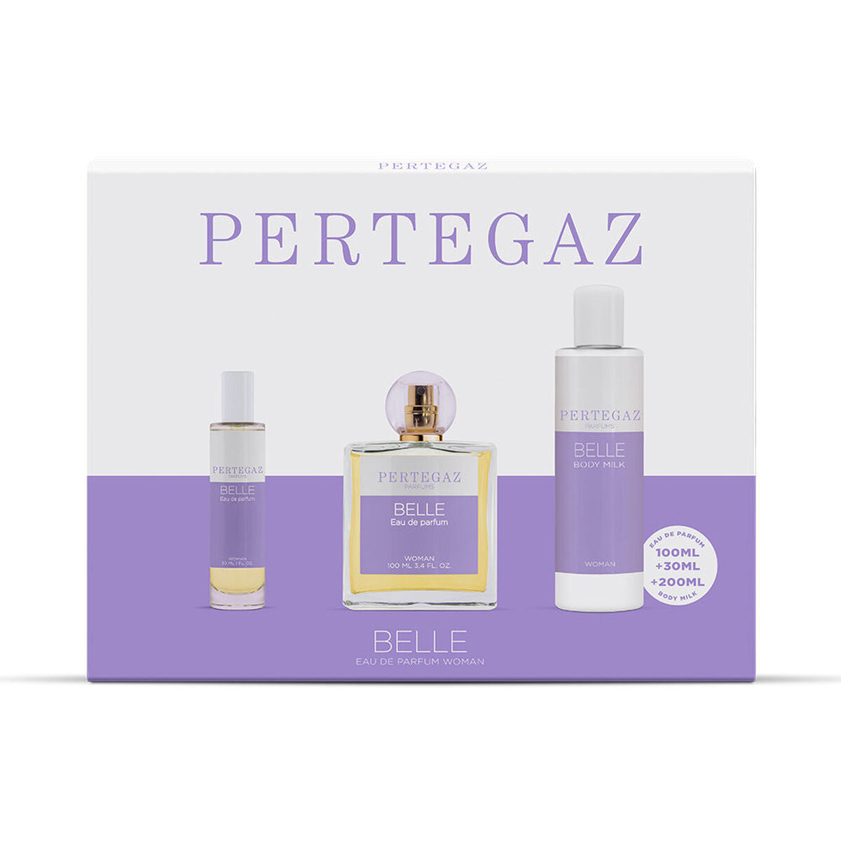 Cofanetto Profumo Donna Pertegaz Pertegaz Belle EDP 3 Pezzi