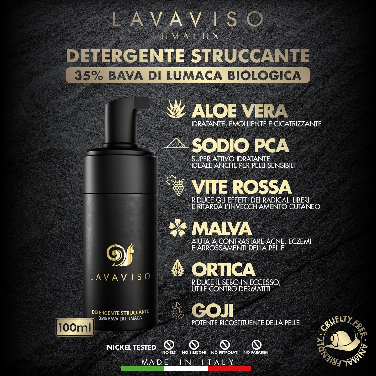 Lavaviso Detergente Struccante Lumalux trattamento cosmetico viso intensivo. - Beauty Revive 