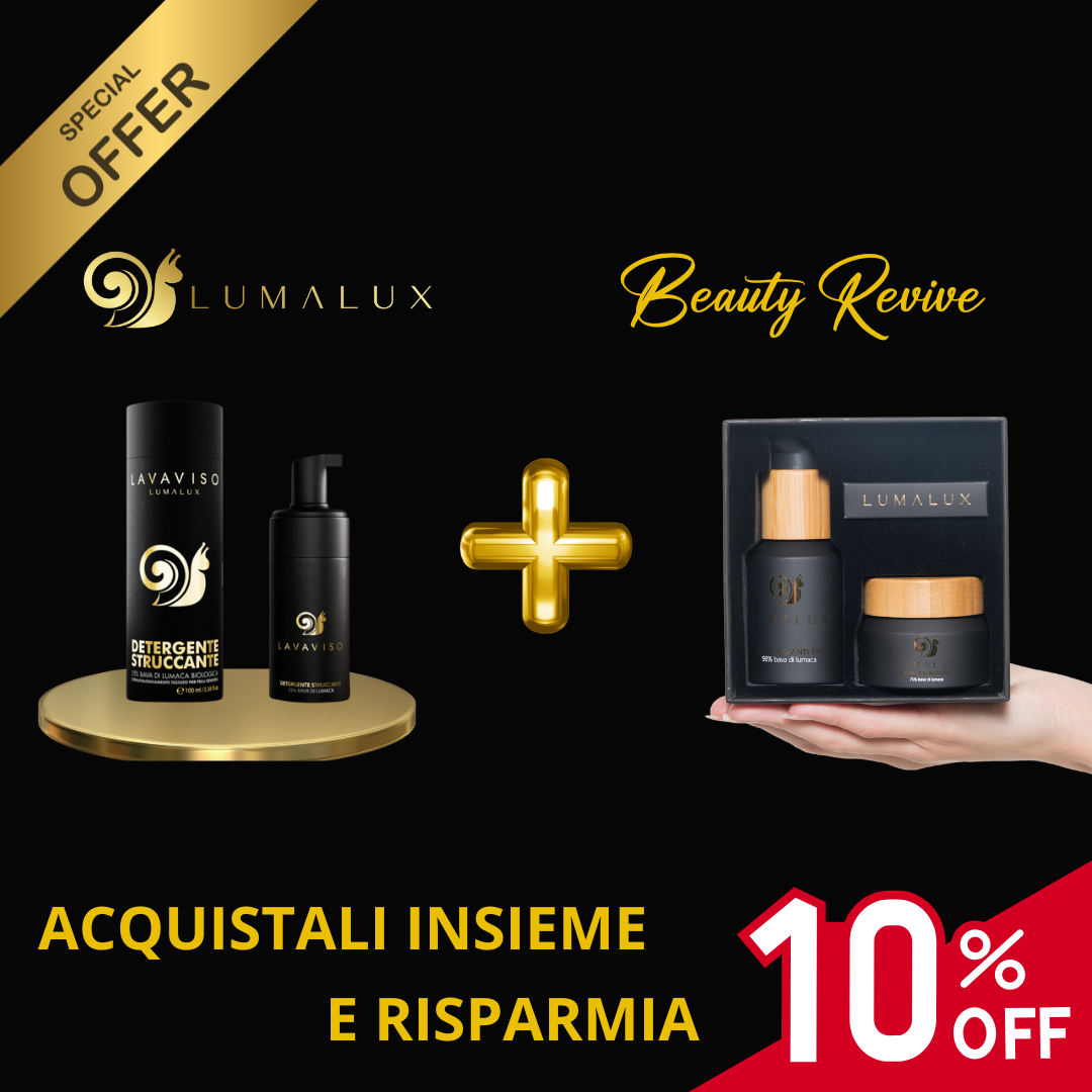 Bellezza, Cura della pelle Kit Lumalux + Lavaviso alla Bava di Lumaca - Pelle radiosa a un prezzo speciale! Lumalux  Beauty Revive