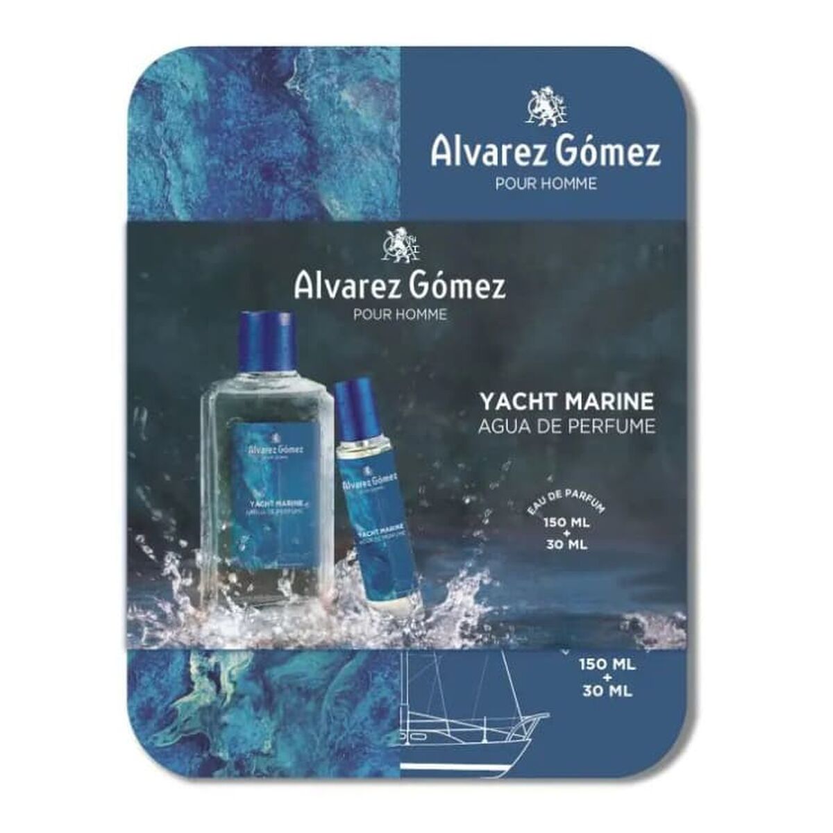 Profumeria Cofanetto Profumo Uomo Alvarez Gomez YACHT MARINE 2 Pezzi Alvarez Gomez  Beauty Revive