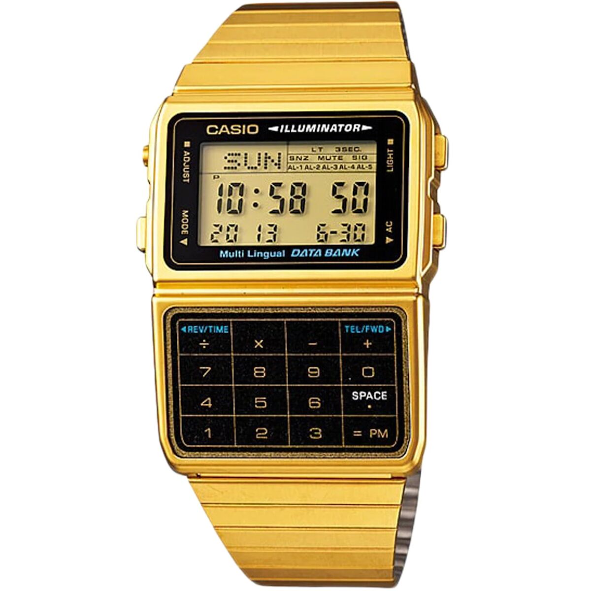 Orologi da Polso Orologio Unisex Casio DATABANK CALCULATOR GOLD Casio  Beauty Revive