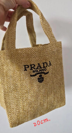 Prada profumo regalo paglia di rafia sacchetto cosmetico sacchetto trucco sacche